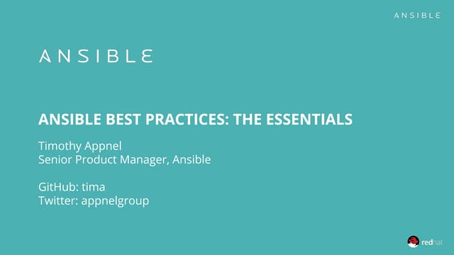 Ansible best practices
