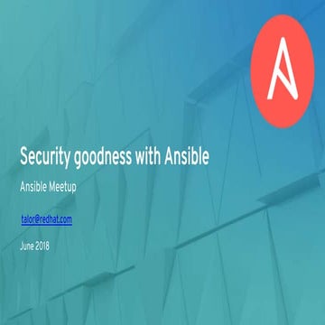 Ansible Melbourne Meetup June 2018