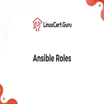 Comprehensive Guide to Ansible Roles - RHCE | PDF