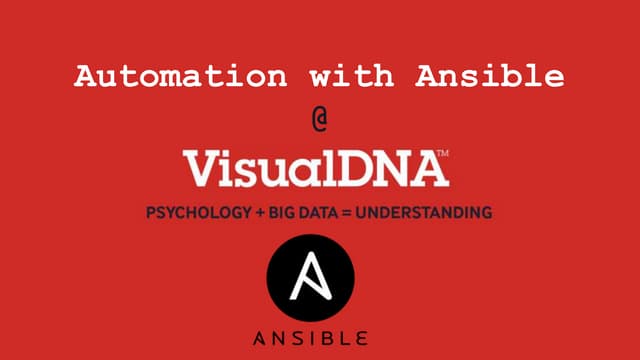 Ansible @ WebElement 2015