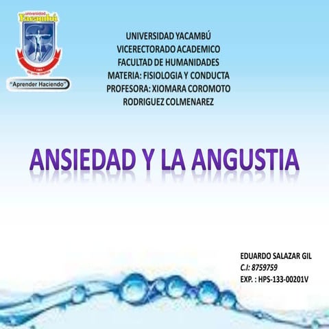 Ansiedad y angustia