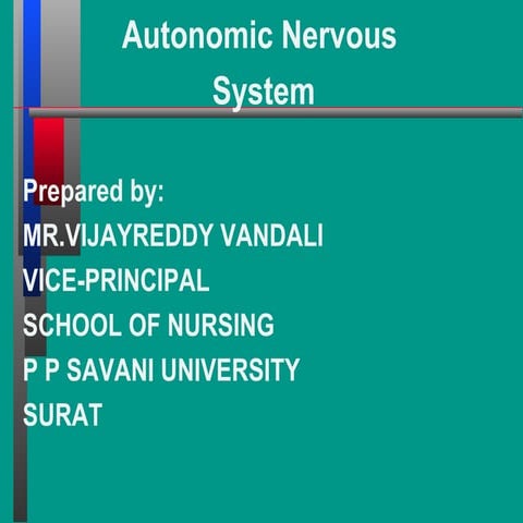 AUTONOMIC NERVOUS SYSTEM imp ppt