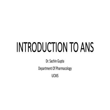 ANS introduction Dr sachin