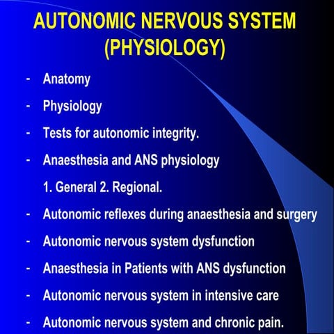 Autonomic nervous system testing | PPTX