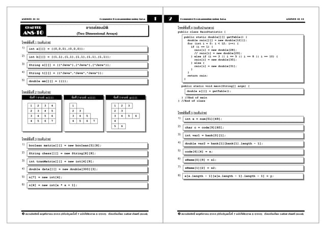 Java-Answer Chapter 10-11 (For Print)