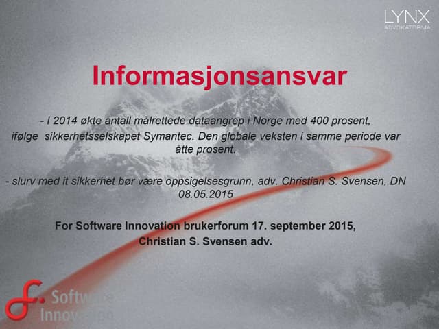 Ansvar for datasikkerhet