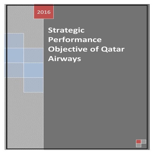Strategic Performance Objective of Qatar Airways