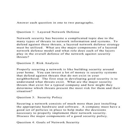 Answer each question in one to two paragraphs.Question 1 .docx