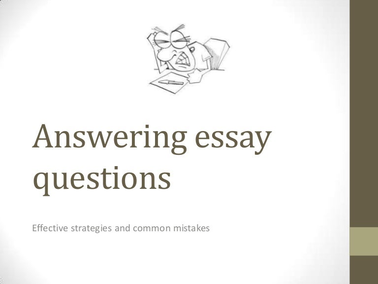 answering essay questions