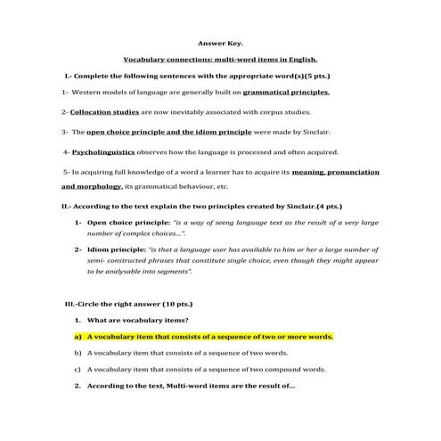 Answer key sociolinguistic patterns | PDF