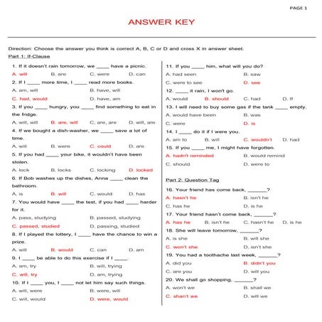 Answer key (english midterm examination) (1)