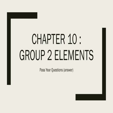 Group 2 Elements - Trends and Properties | PPT