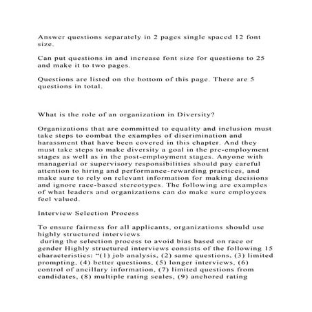 Answer questions separately in 2 pages single spaced 12 font size..docx