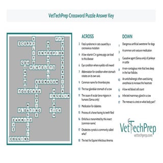  Vet Tech February 2016 Crossword P...