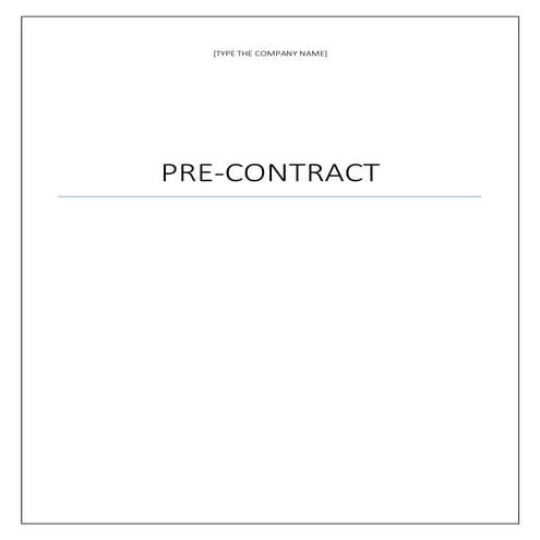 Pre qualification stages and tender selection