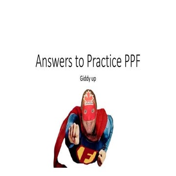 Answers to Practice PPF Questions | PPTX