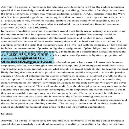 Answer The general circumstance for retaining outside experts is wh.pdf