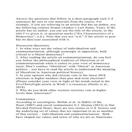 Answer the questions that follow in a short paragraph each 3-4 sen.docx