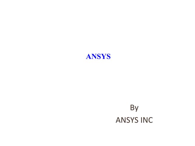 FEA Using Ansys