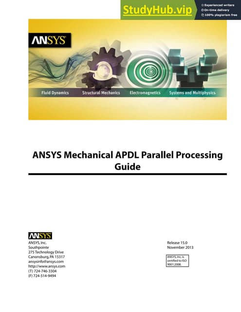ANSYS Mechanical APDL Parallel Processing Guide