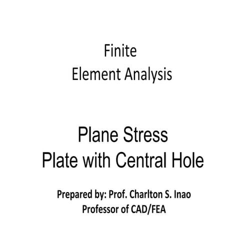Ansys plate with central hole 1