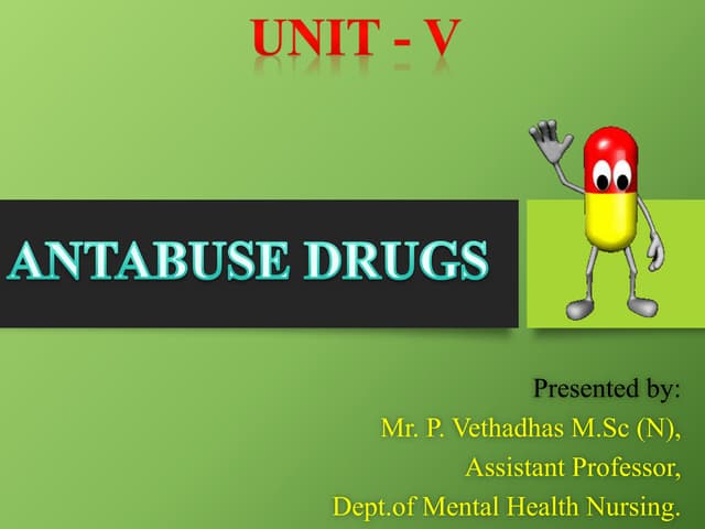 Drugs used in De-addiction.pptx | Illegal Drugs, Tobacco, eCigarettes ...