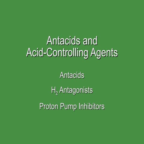 Antacids and controlling agents | PPT