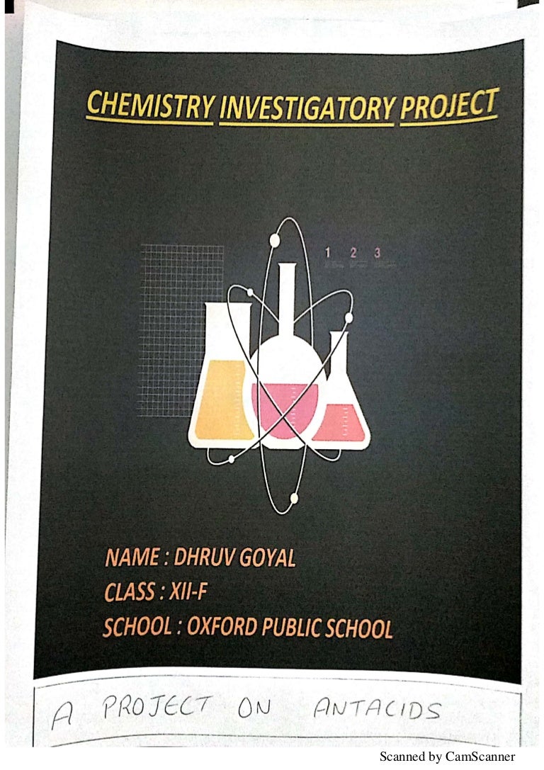 ANTACIDS Chemistry Investigatory Project Class 12 CBSE