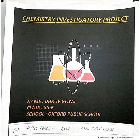 ANTACIDS - Chemistry Investigatory Project Class 12 CBSE