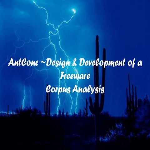 Ant conc ~design & development of a freeware