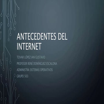 Antecedentes del internet