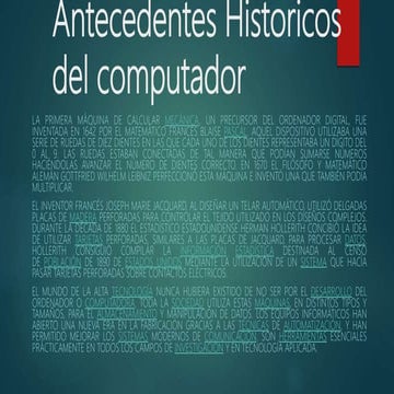 Antecedentes historicos del computador