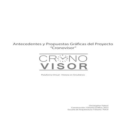 CRONOVISOR - Antecedentes y propuestas gráficas