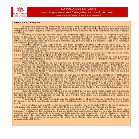 Ante la Cuaresma