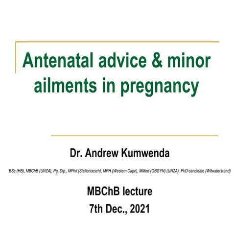 Minor ailments of Pregnancy | PPTX