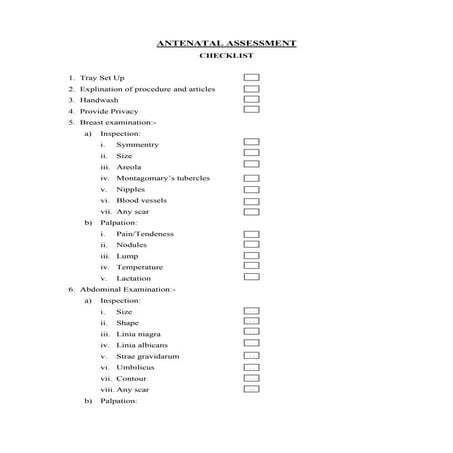 Antenatal assessment | PDF