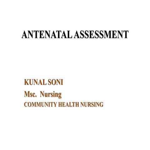 Antenatal assessments