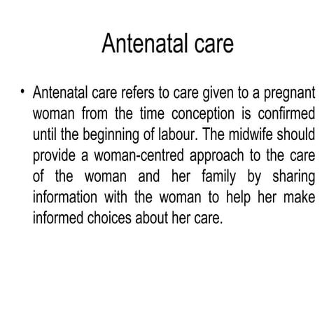 Antenatal care