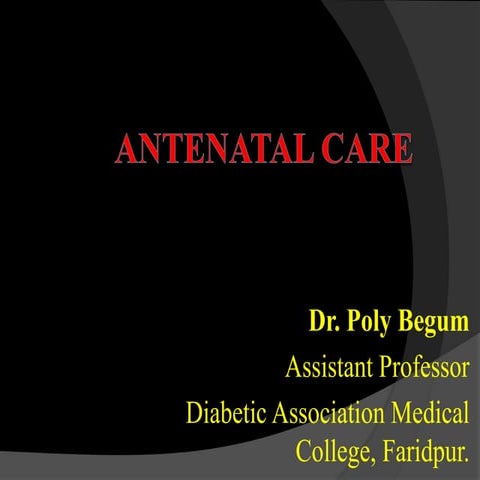 Antenatalcare 161230151017 | PDF