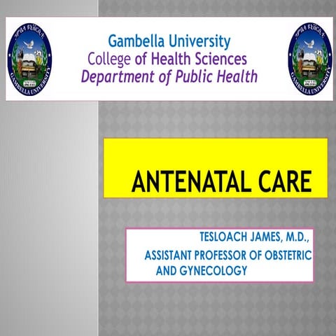 Antenatal Care powerpoint at gambella Un