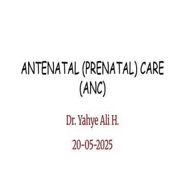 ANTENATAL CARE (ANC).pdf new way with new data | PDF