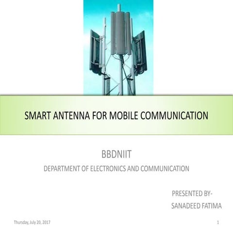 Smart Antenna for mobile communication