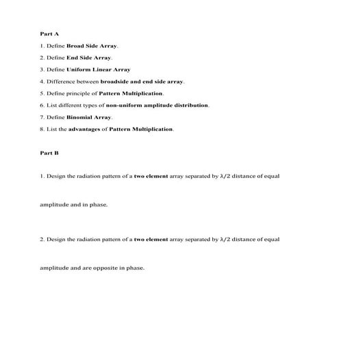 Antenna Unit Test II questions