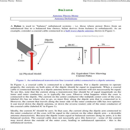 Antenna theory   baluns