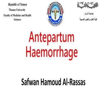 Aph-Antepartum Hemorrhage | PPT