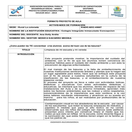 Anteproyecto la colorada