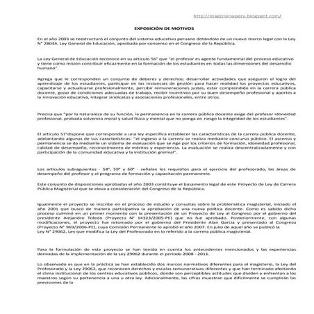 ANTEPROYECTO DE LEY DE DESARROLLO DOCENTE