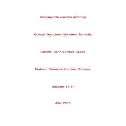Anteproyecto receptor infrarrojo | DOCX
