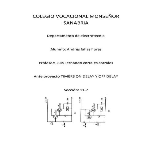 Ante proyecto timers