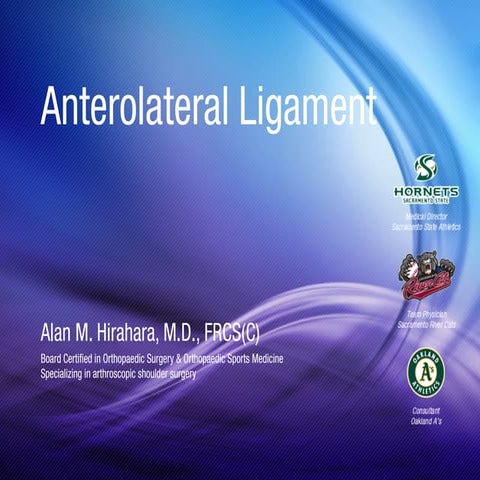Anterolateral Ligament (ALL)